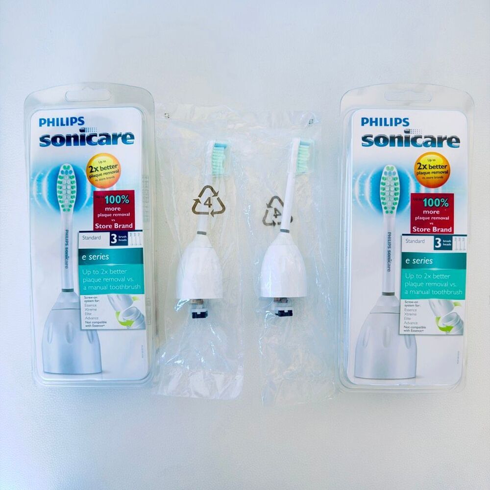 NWT 8 Pack Philips Sonicare Genuine E-Series Replacement Toothbrush Heads HX7023